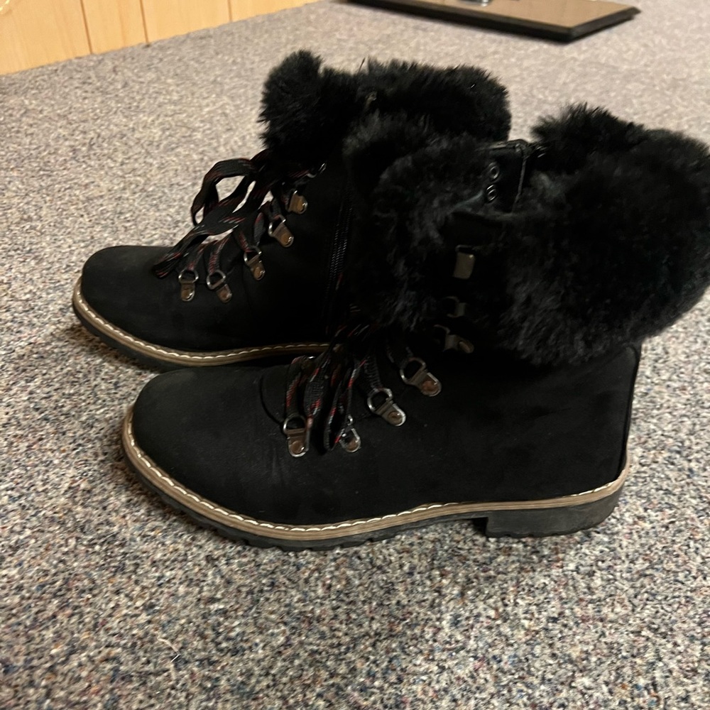 Catherine Malandrino Faux Fur Ankle Boots